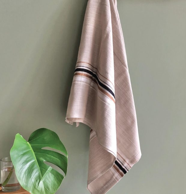 White & Blue Thorth | Premium Cotton Bath Towel | Combo of 3