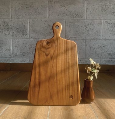 Organic Teak Wooden Chopping / Serving Board |Trapeze | 34 cm