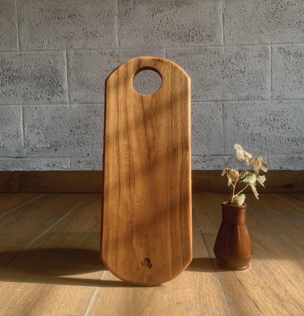 Organic Teak Wood Serving / Cheese Board | Ellipse | 40 cm