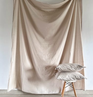 Linen Fitted Bedsheet Cloud Cream