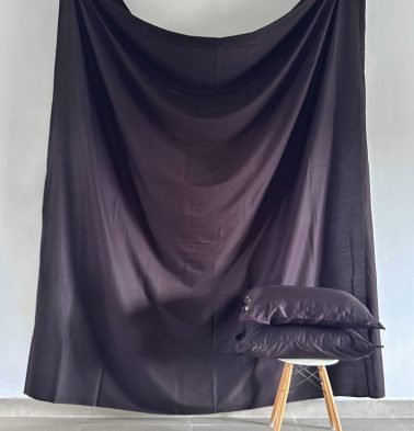 Solid Cotton Coffee Black – Fitted Bedsheet
