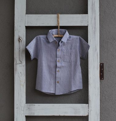 Blue Cotton Baby Boy Shirt