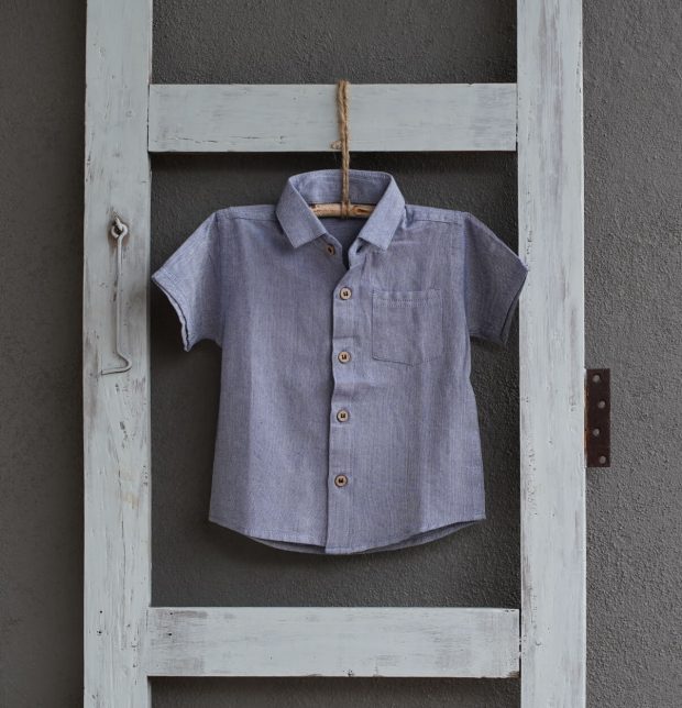 Blue Cotton Baby Boy Shirt