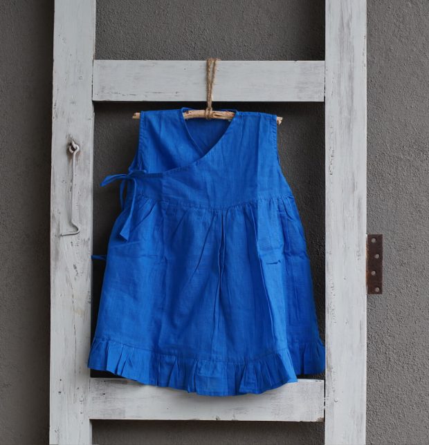 Cotton Princess Blue Wind Dress Baby Girl