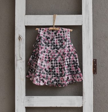 Cotton Retro Pink Wind Dress Baby Girl