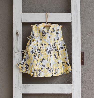 Cotton Retro Yellow Wind Dress Baby Girl