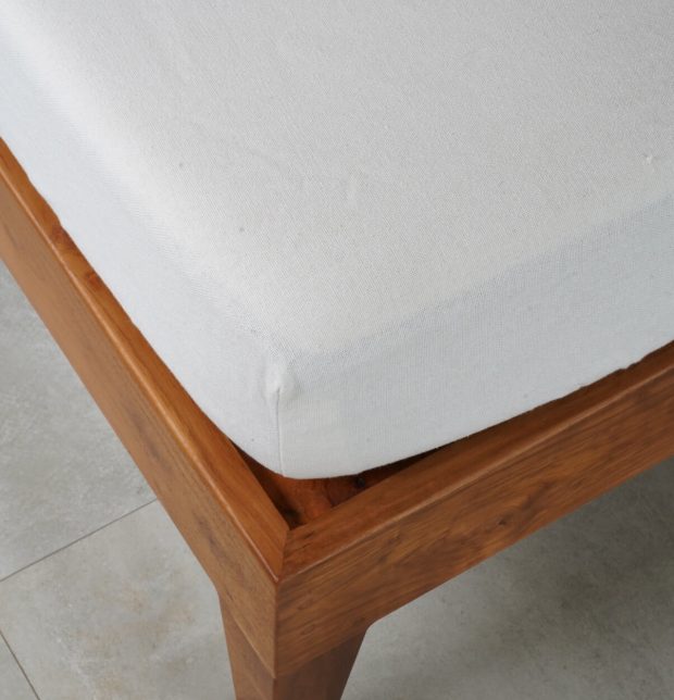 Customisable Cotton Fitted Mattress Cover - White