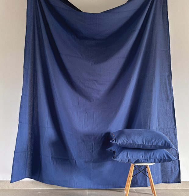Linen Duvet Cover Moonlight Blue