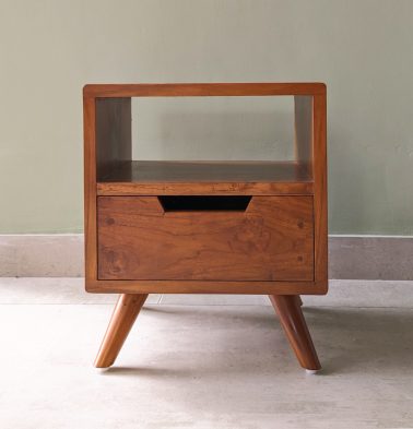 Solid Wood Bedside Table | Teak Wood