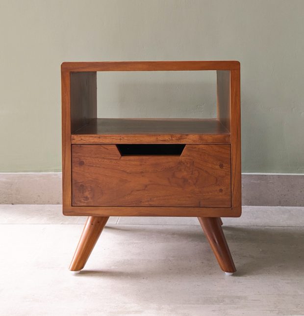 Solid Wood Bedside Table | Teak Wood