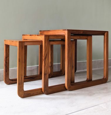 Solid Wooden Nesting Table | Teak Wood