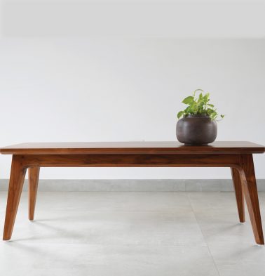 Solid Wooden Rectangular Bench | Teak Wood