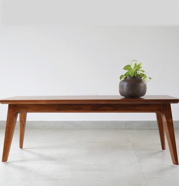 Solid Wooden Rectangular Bench | Teak Wood