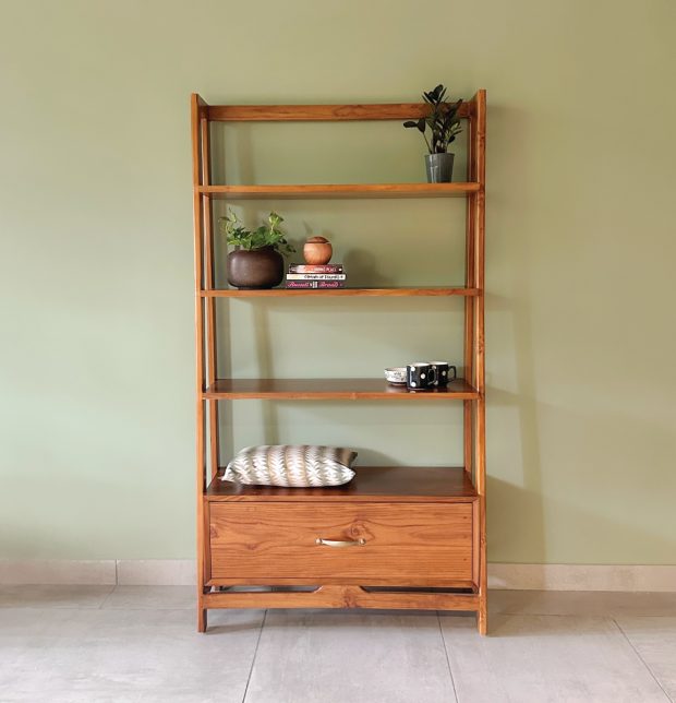 Solid Wooden Open Shelf | Teak Wood