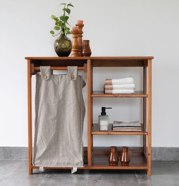 Solid Wooden Laundry Unit | Teak Wood