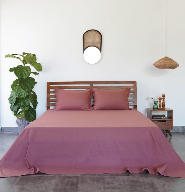 Customisable Linen Duvet Cover Canyon Rose