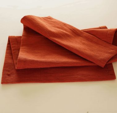 Cotton Shelf Liner fabric Rust Orange
