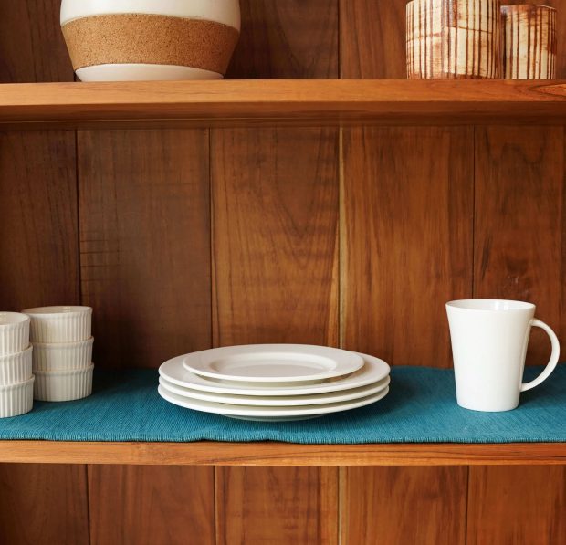 Customisable Cotton Shelf Liner Teal Green
