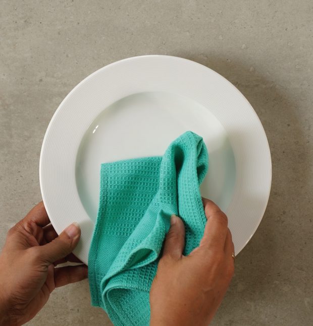 Honeycomb Cotton Dish Towel Turquoise Blue