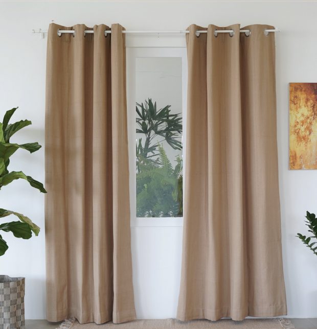 Customizable Curtain, Kadoor Cotton - Sand Beige