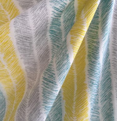Muted Chevron Stroke Cotton Slub Sheer Fabric