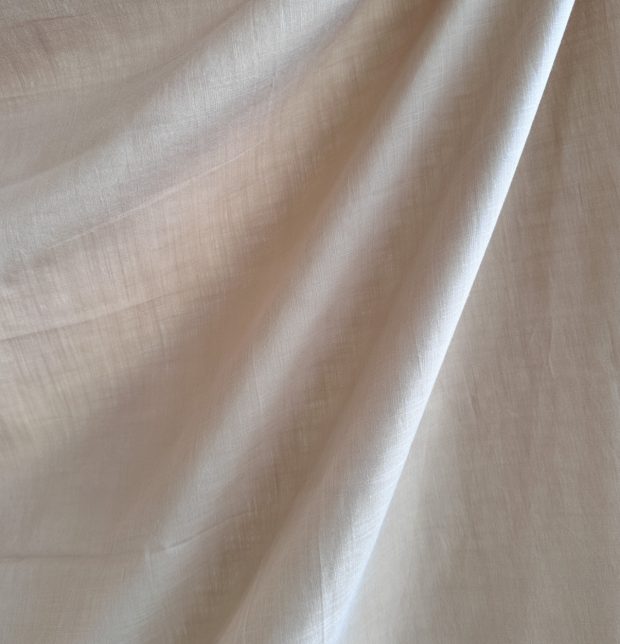 Slub Cotton Sheer Fabric Pebble Beige