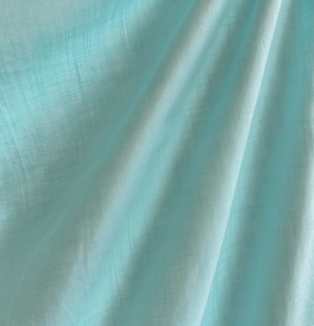 Customizable Sheer Curtain, Slub Cotton - Plume Blue
