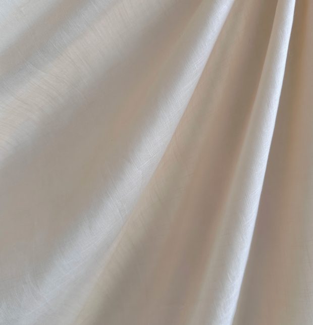Customizable Sheer Curtain, Slub Cotton - Tapioca Beige