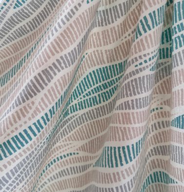 Wave Texture Cotton Fabric Sea Blue
