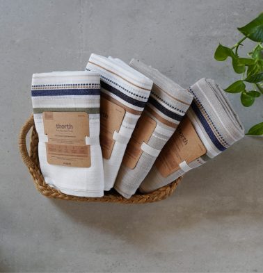 White & Beige Thorth | Premium Cotton Bath Towel | Combo of 4