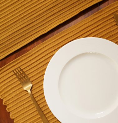 Handwoven Cotton Table Mats Mustard Yellow