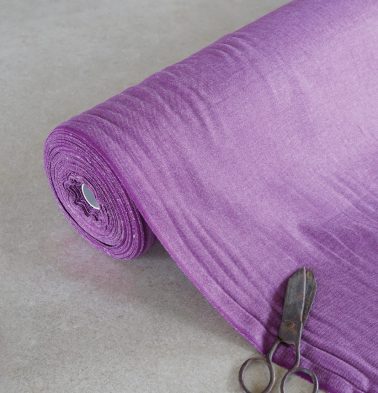 Chambray Cotton Fabric Argyle Purple