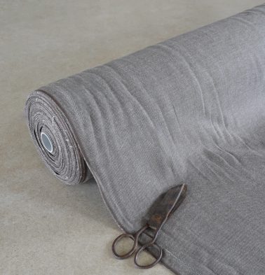 Chambray Cotton Fabric Nickel Grey