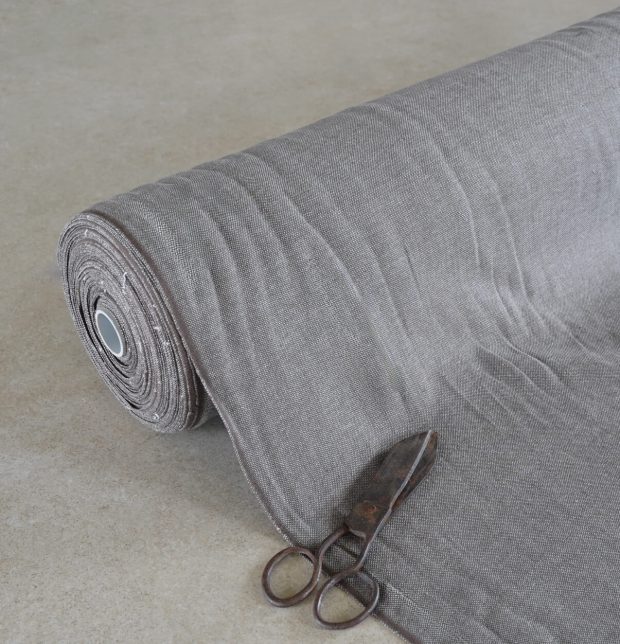 Chambray Cotton Fabric Nickel Grey