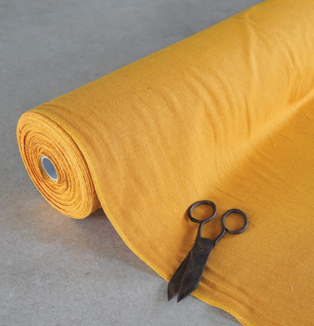 Chambray Cotton Curtain Sunflower Yellow
