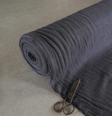 Chambray Cotton Fabric Urban Chic Dark Grey