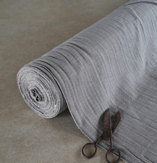 Panama Weave Cotton Curtain Ash Grey