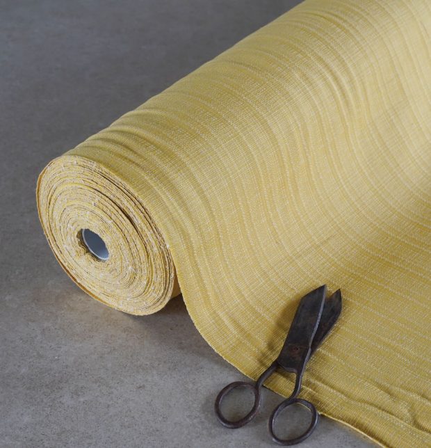 Panama Weave Cotton Curtain Yolk Yellow