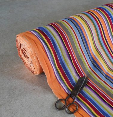 Sunny Stripe Cotton Fabric Multi-color