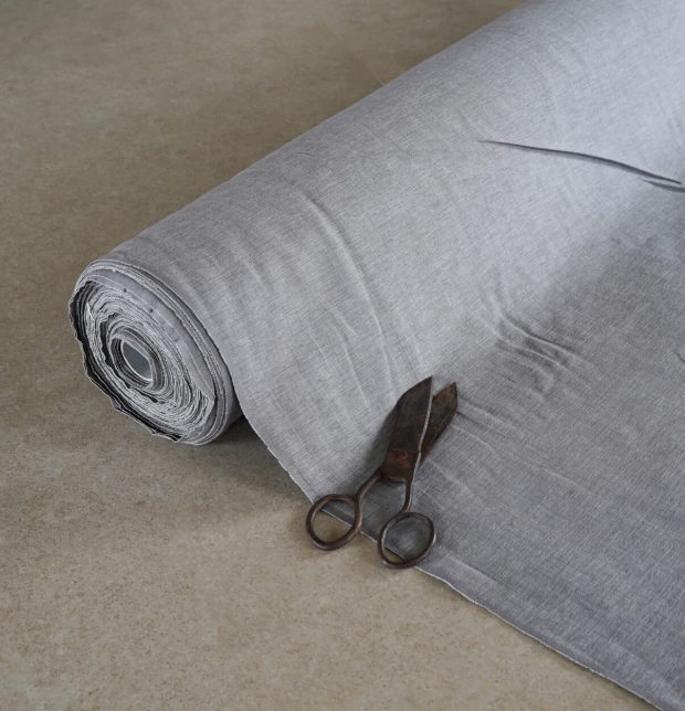 Customizable Curtain, Textura Cotton - Tan Grey