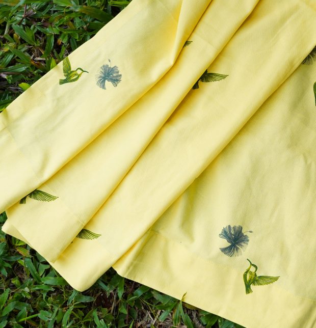 Customizable Curtain, Cotton - Nirvaanya Sparrow - Popcorn Yellow