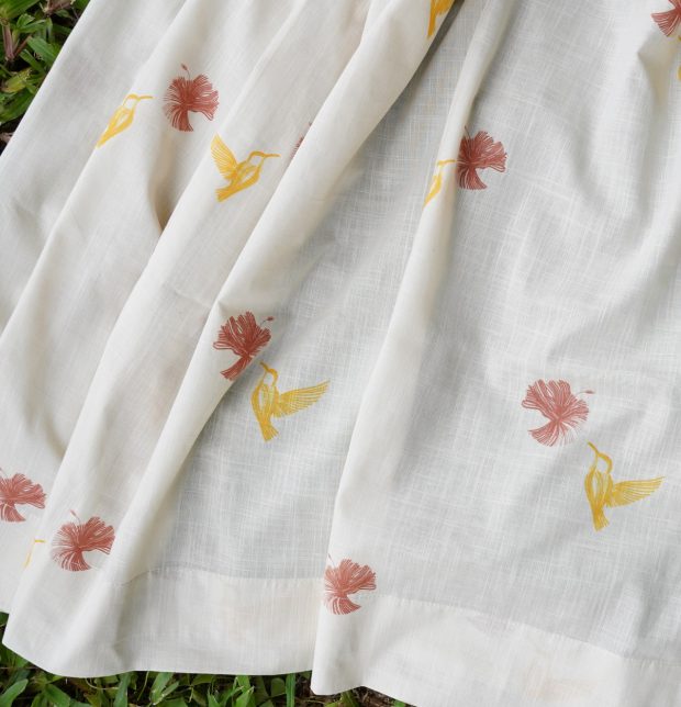 Customizable Slub Sheer Curtain, Cotton - Nirvaanya Sparrow - Birch Beige
