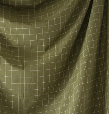Lagom Chequered Cotton Single Bed Sheet Green/ White – With Pillow cover