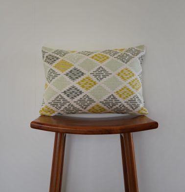 Pastel Ikat Diamond Cotton Cushion Cover 12″ x 18″
