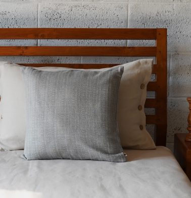 Panama Cotton Cushion Cover Ash Grey 16″ x 16″