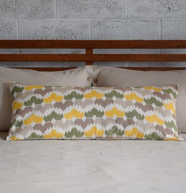 Pastel Ikat Crown Cotton Cushion Cover 14″ x 36″
