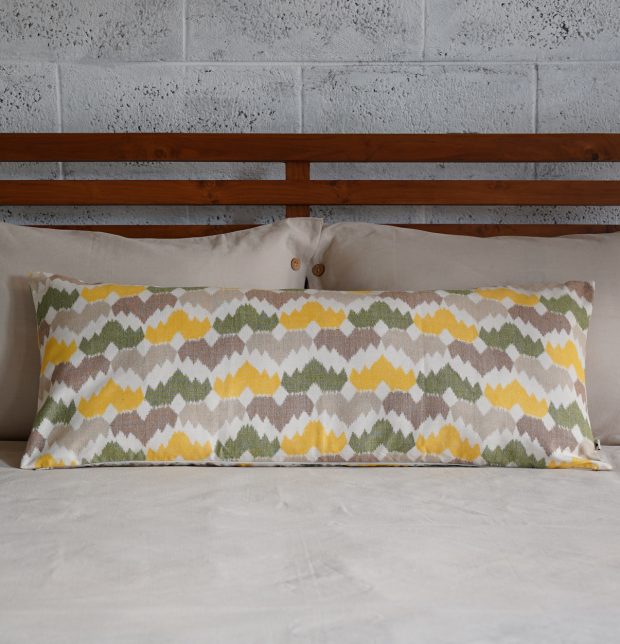 Pastel Ikat Crown Cotton Cushion Cover 14