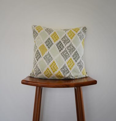 Pastel Ikat Diamond Cotton Cushion Cover 16″ x 16″