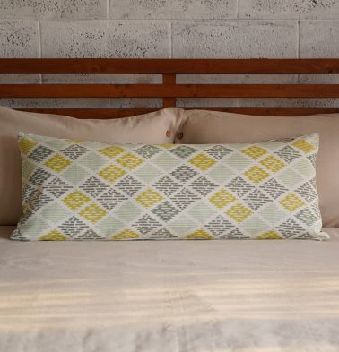 Pastel Ikat Diamond Cotton Cushion Cover 14″ x 36″