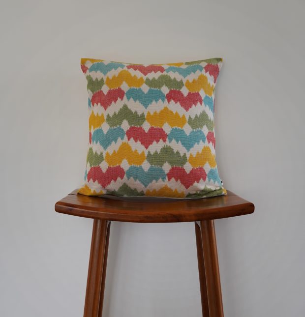 Vibrant Ikat Crown Cotton Cushion Cover 16